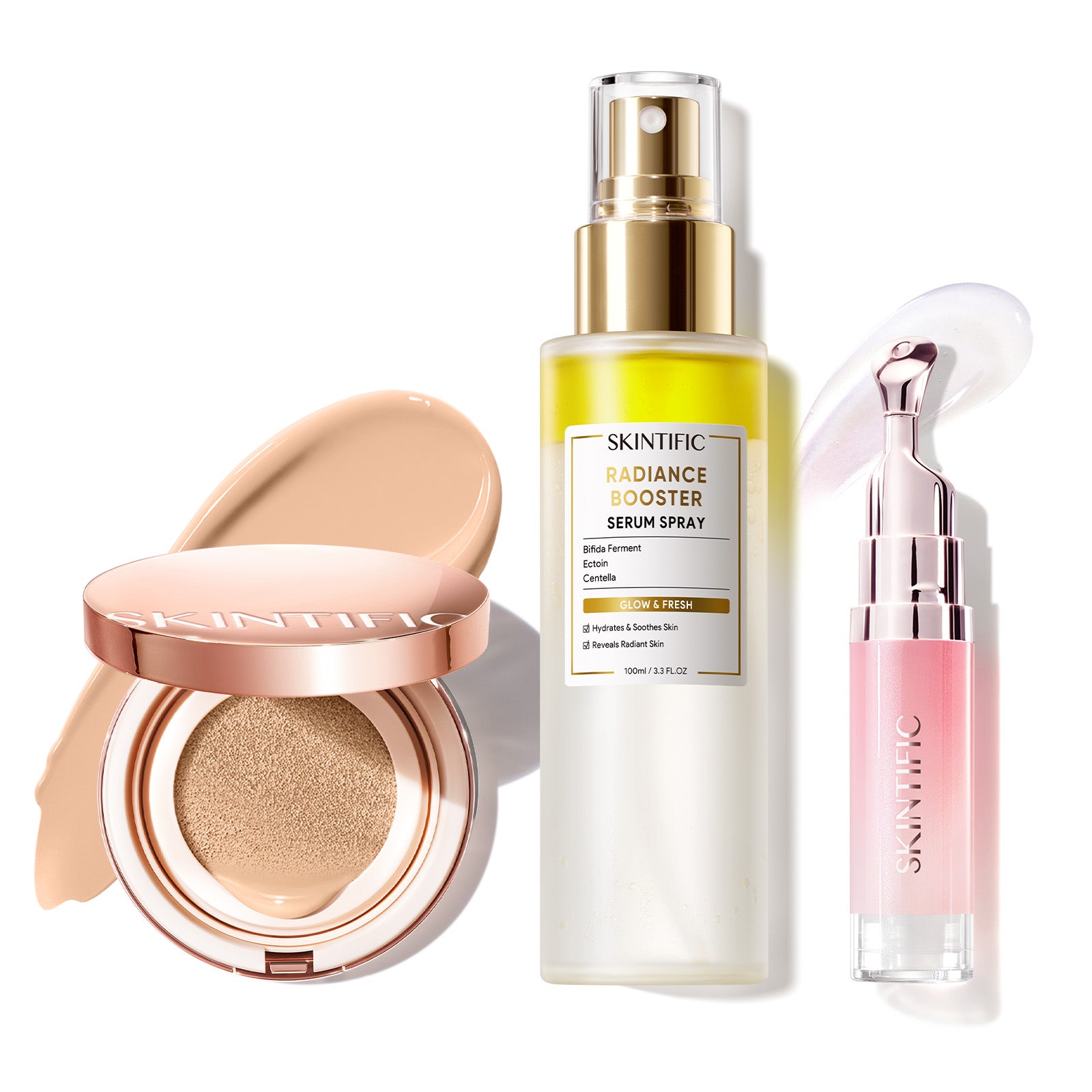 12-Hour Long-Lasting Cushion, Serum Spray & Lip Serum Set