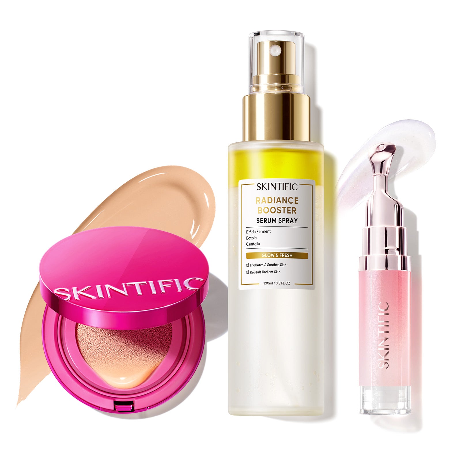 Glow Cover Cushion + Booster Serum Spray + Lip Serum