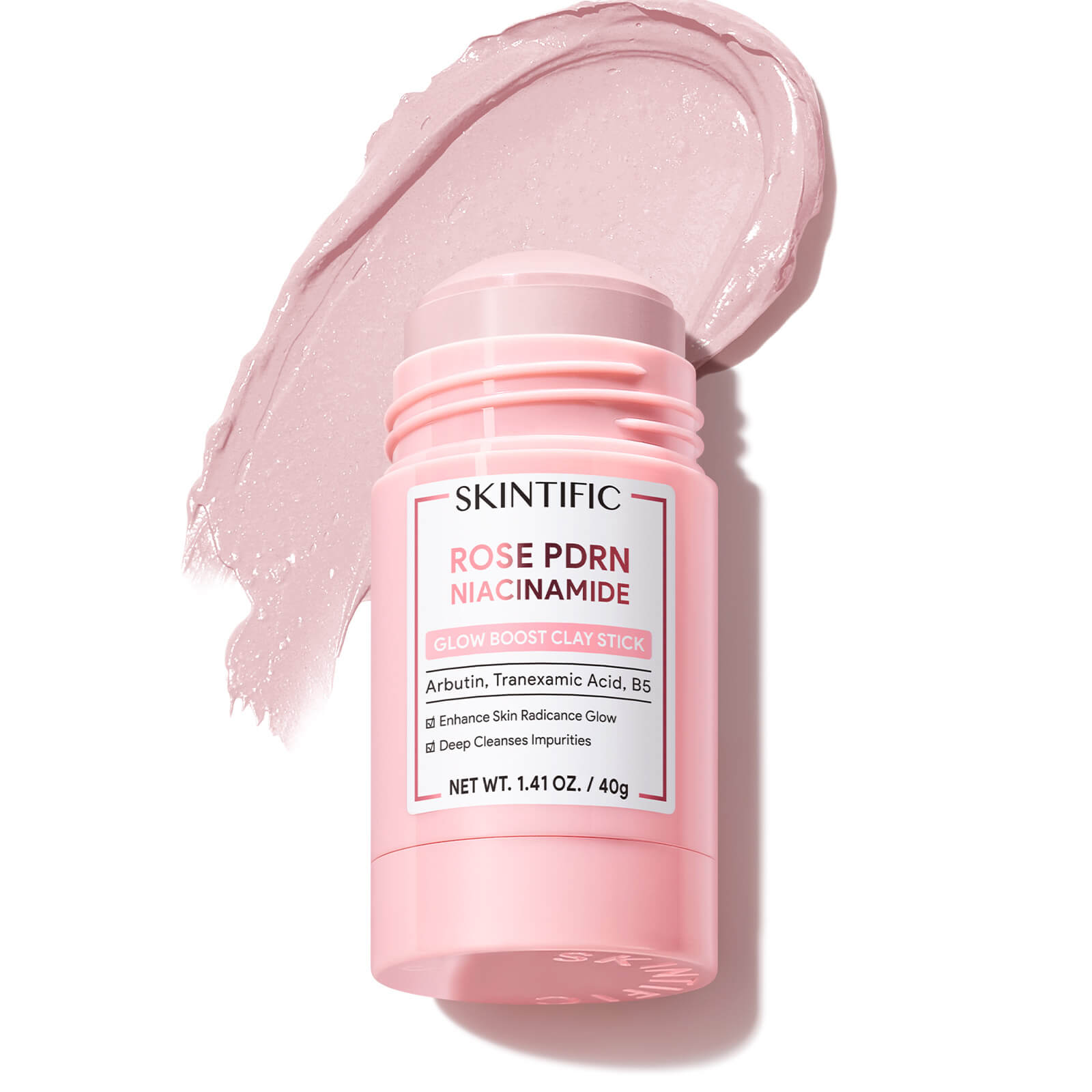 SKINTIFIC Rose PDRN Niacinamide Glow Boost Clay Stick Brightening