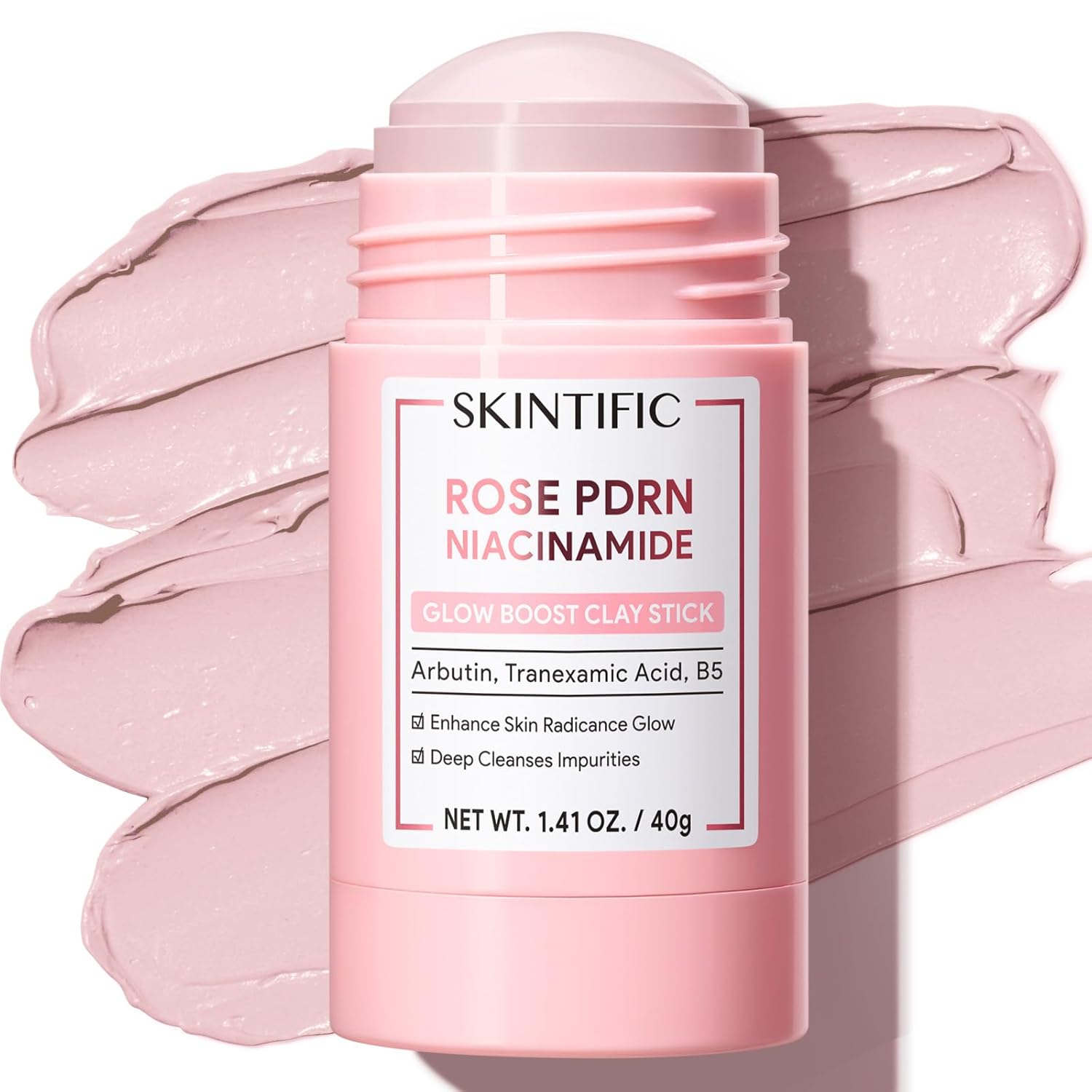 SKINTIFIC Rose PDRN Niacinamide Glow Boost Clay Stick Brightening