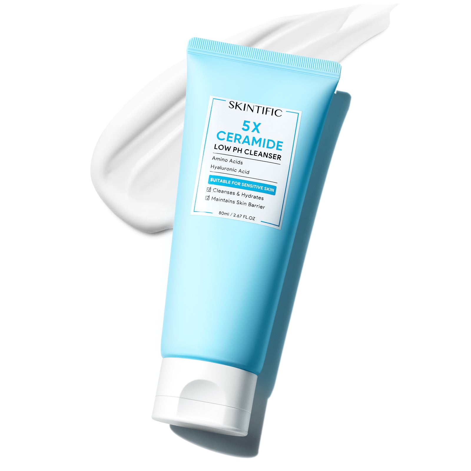 SKINTIFIC 5X Ceramide Low pH Cleanser Facial Wash for Sensitive Skin