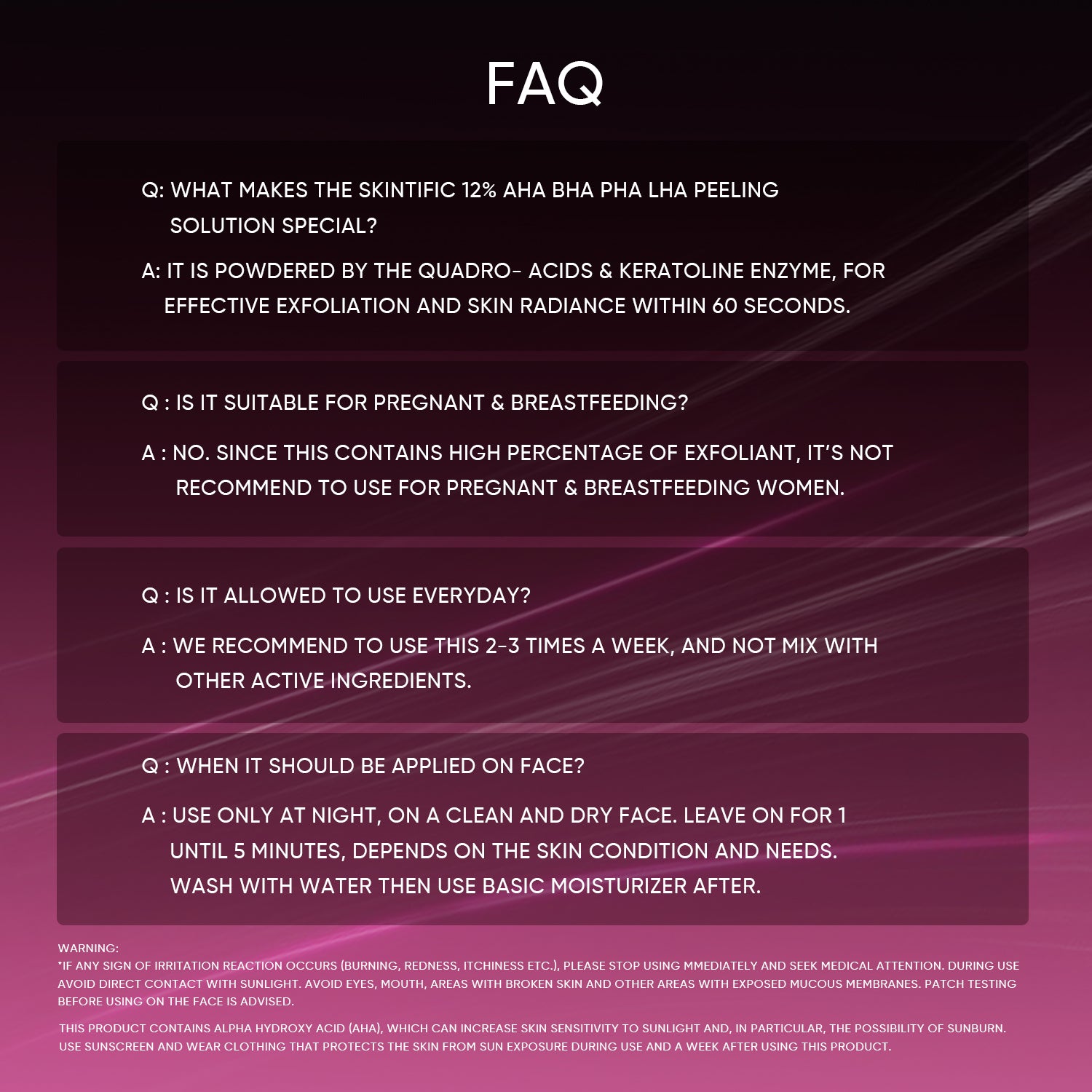 12% AHA BHA PHA LHA Peeling Solution Serum