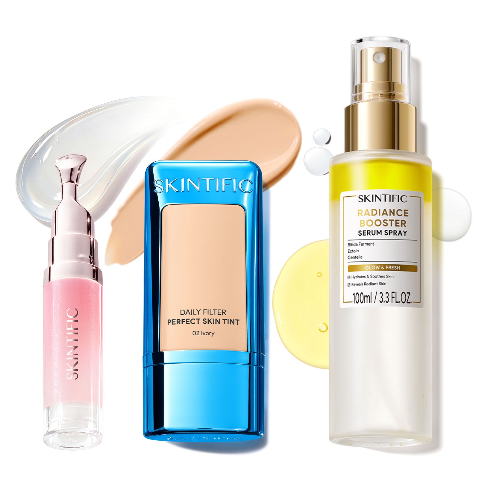 Skin Tint, Glow Serum Spray & Lip Serum Set