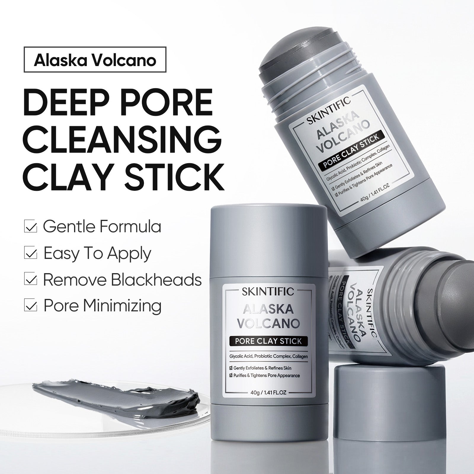 Alaska Volcano Blackhead&Pore Deep Cleansing Clay Mask Stick