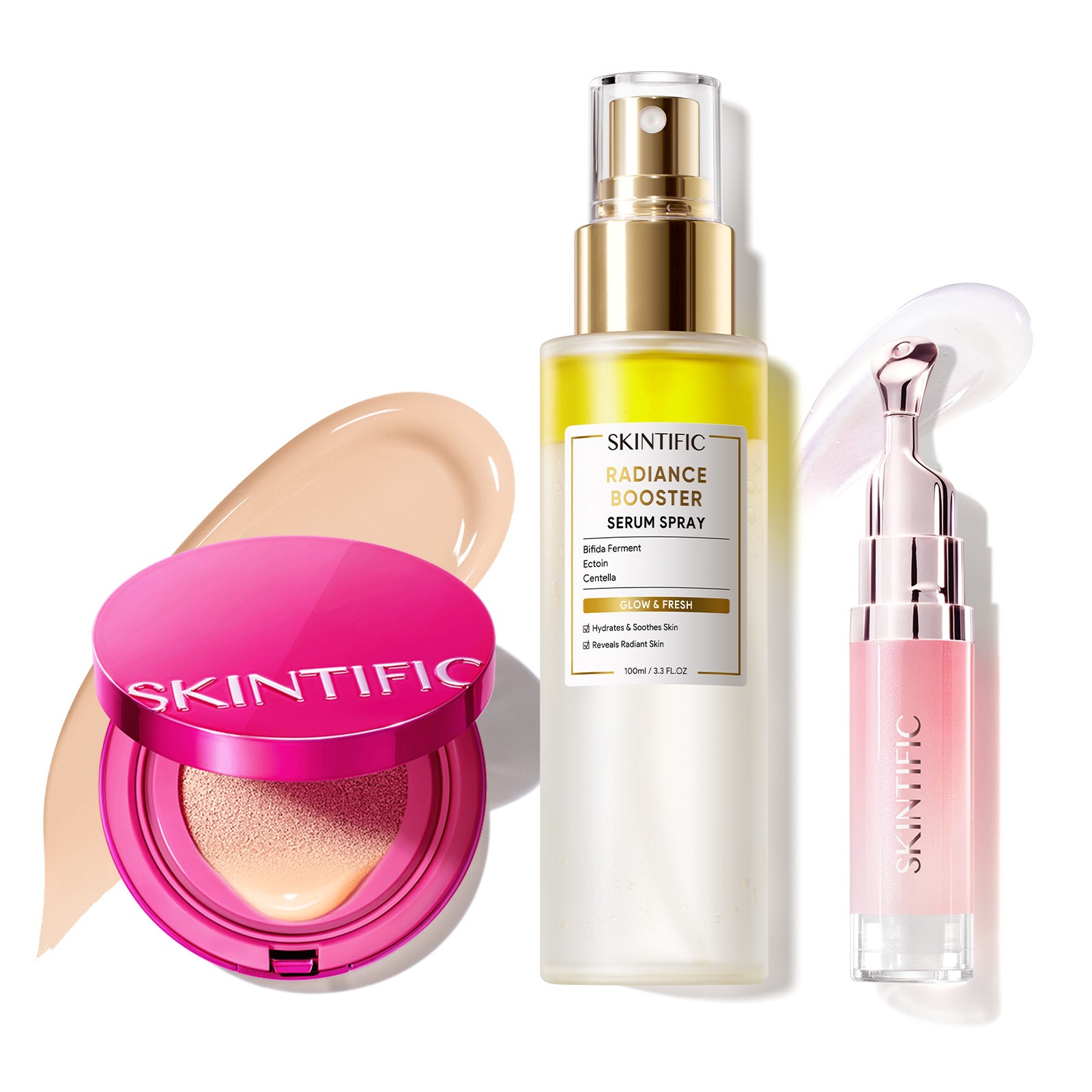Glow Cover Cushion + Booster Serum Spray + Lip Serum