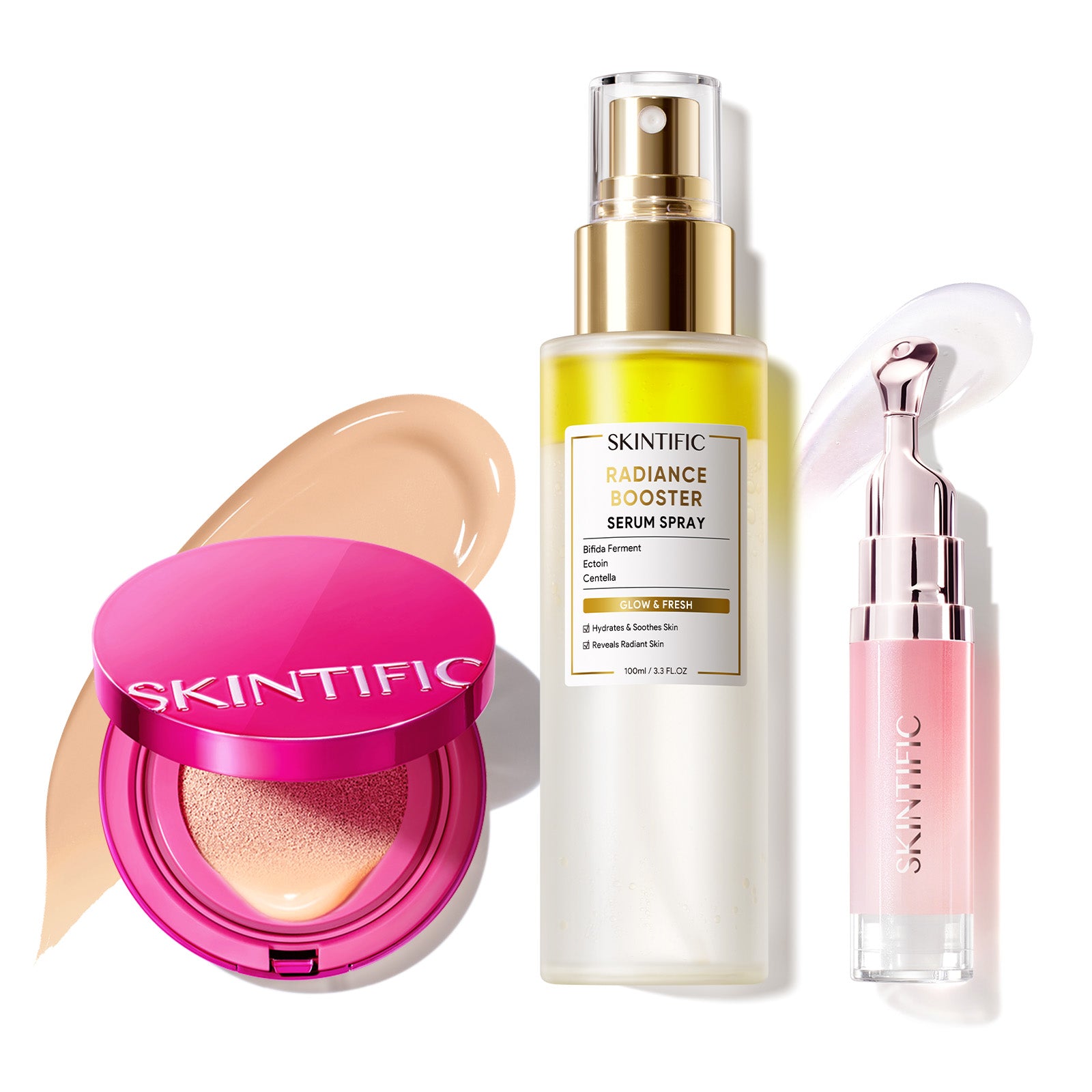 Glow Makeup Set Cushion Serum Spray & Lip Serum