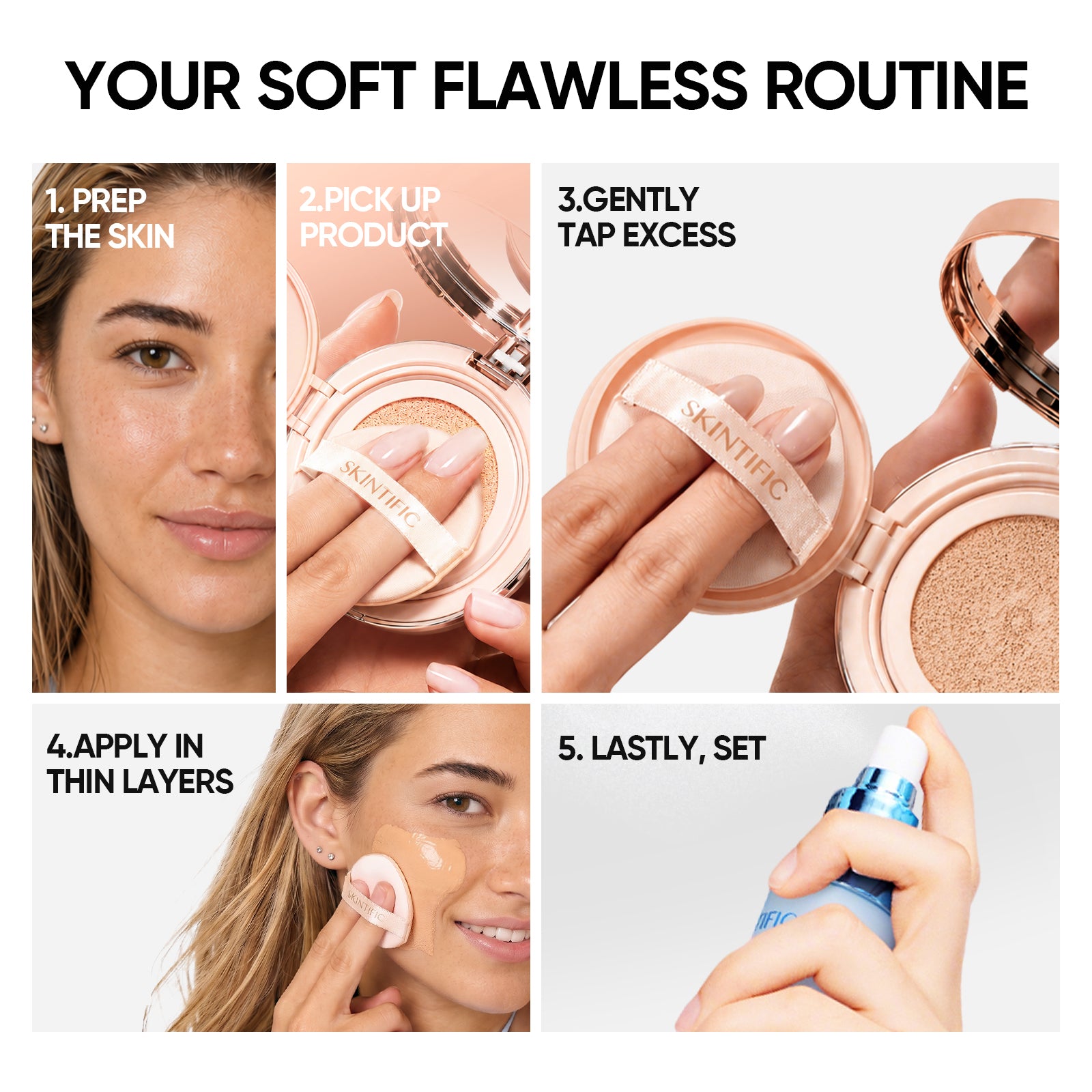 SKINTIFIC Cover All Perfect Cushion 12-Hour Long-Lasting Full Coverage
