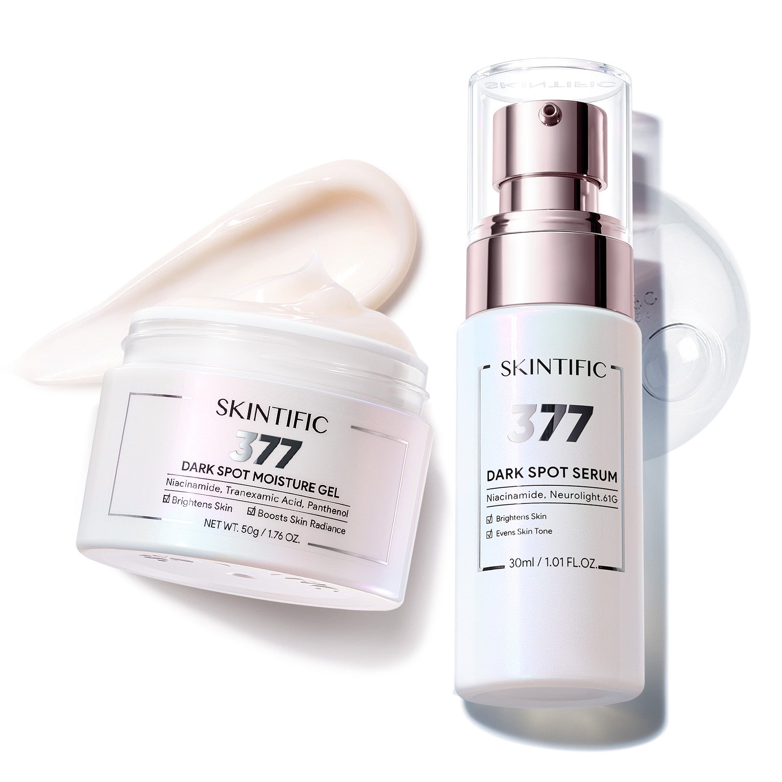 リクエスト 2点 まとめ商SKIN BOOSTER & WHITE SERUM SKINTIFIC 377 Dark Spot Brightening Routine Set