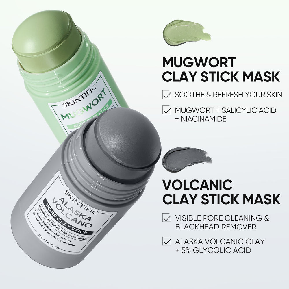 Blackhead Control & Acne Care Deep Cleansing Clay Stick Duo Set 2pcs