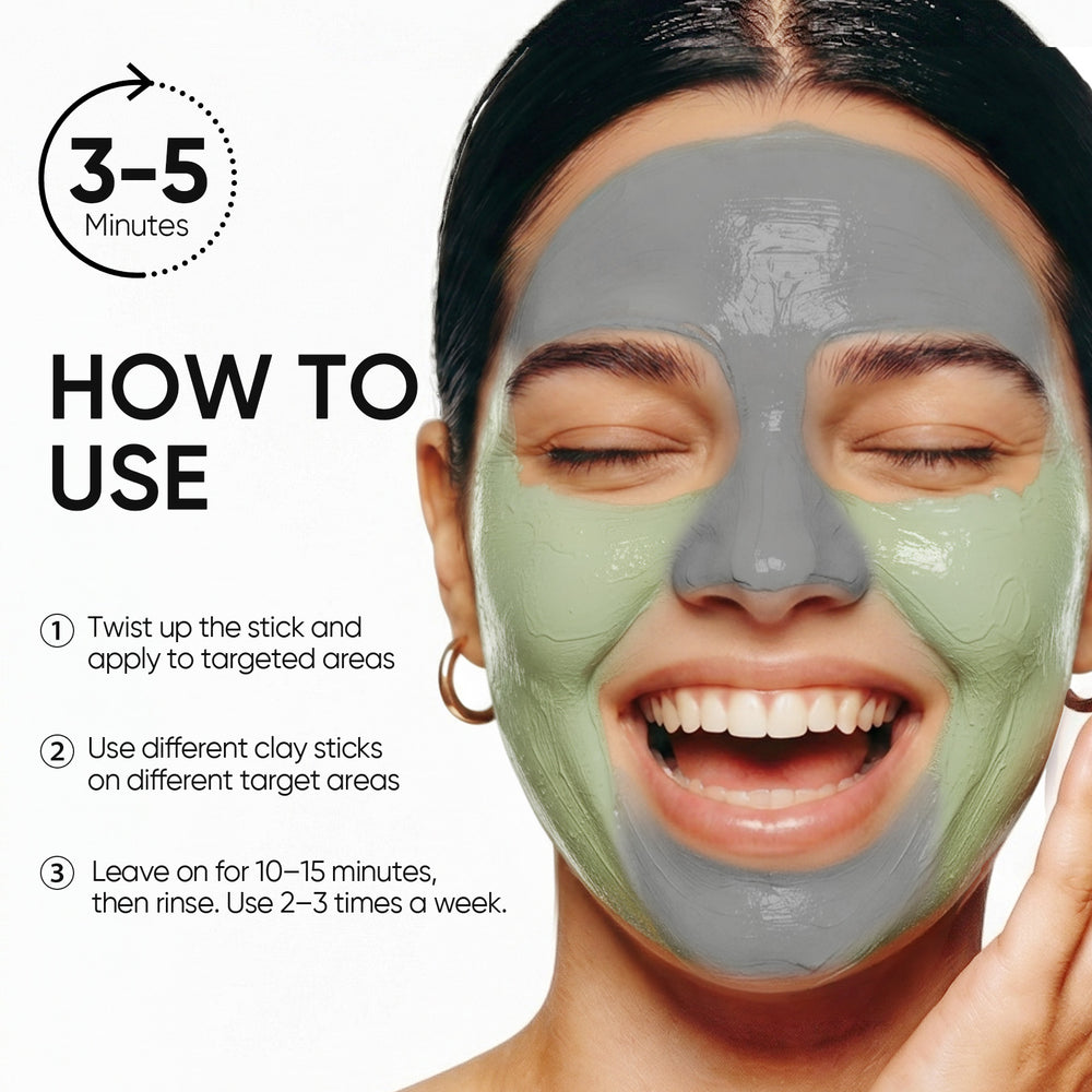 Blackhead Control & Acne Care Deep Cleansing Clay Stick Duo Set 2pcs