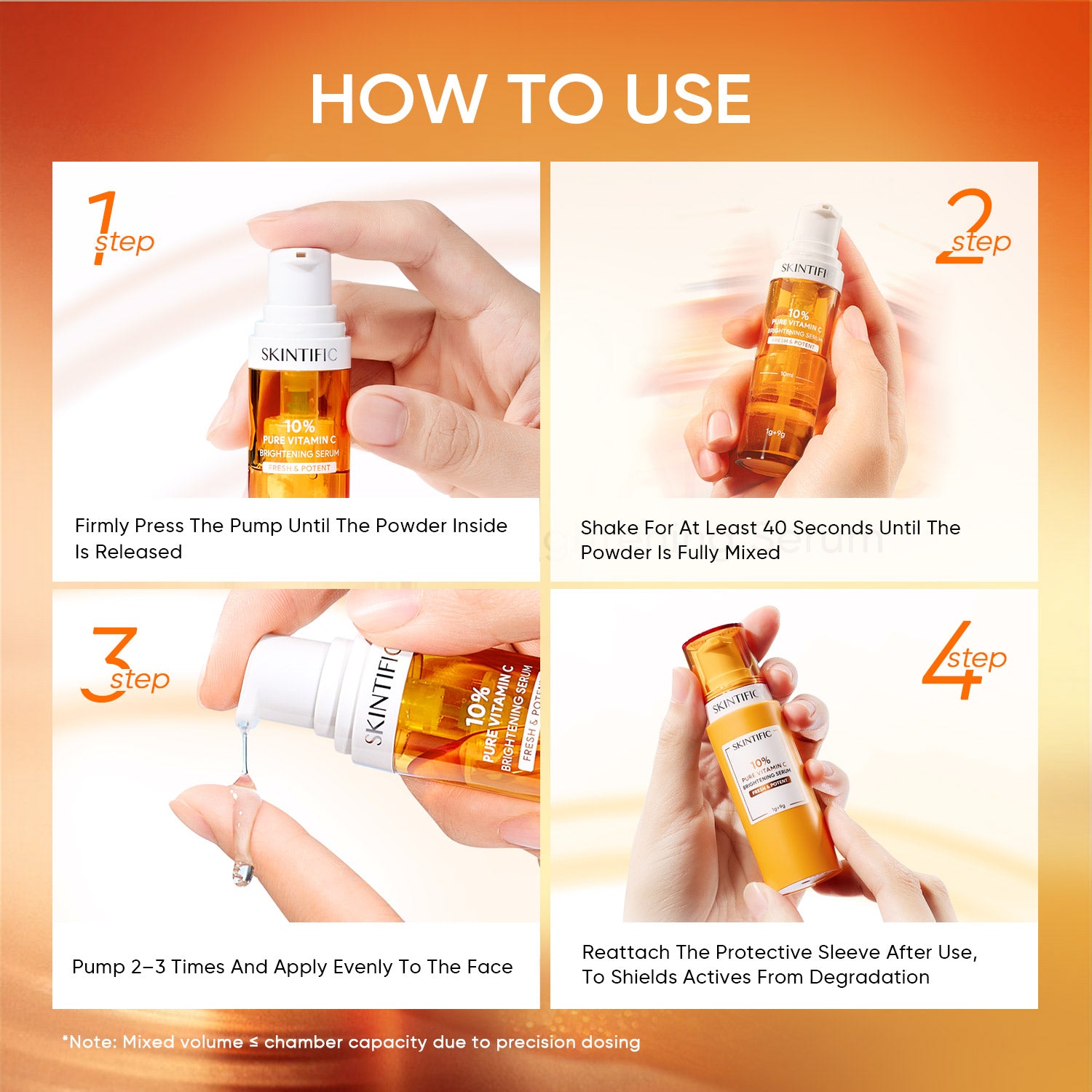 10% Fresh Vitamin C Brightening Serum Dual Chamber Fresh Lock