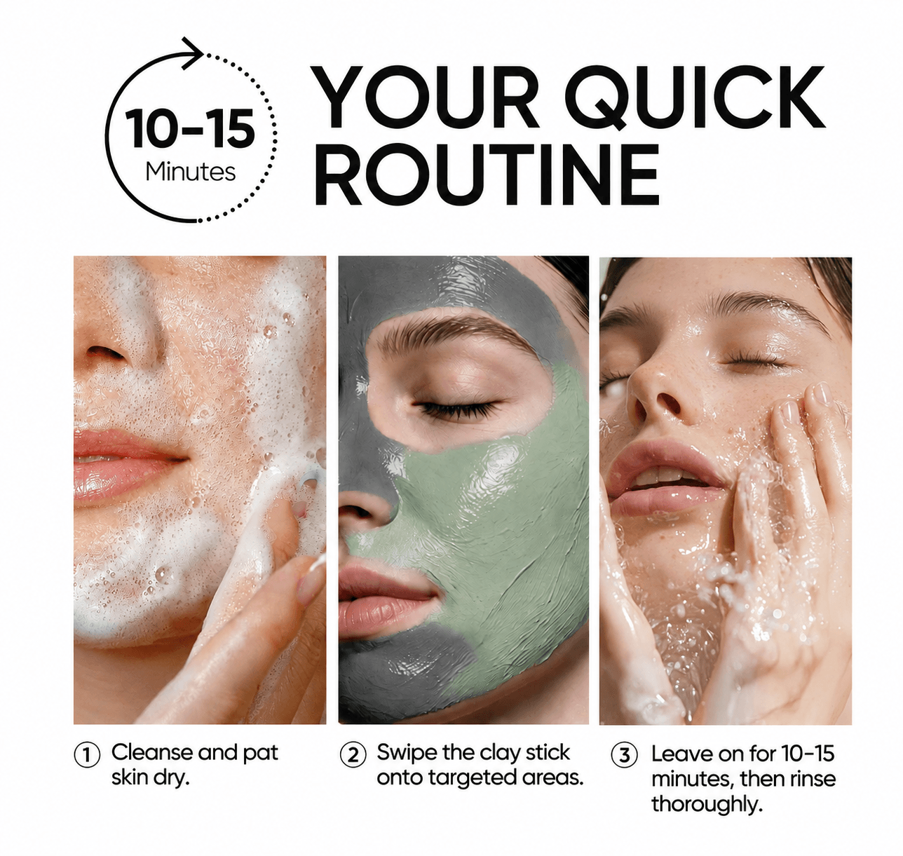 Pore Perfect Clay Stick Mask Set 3pcs