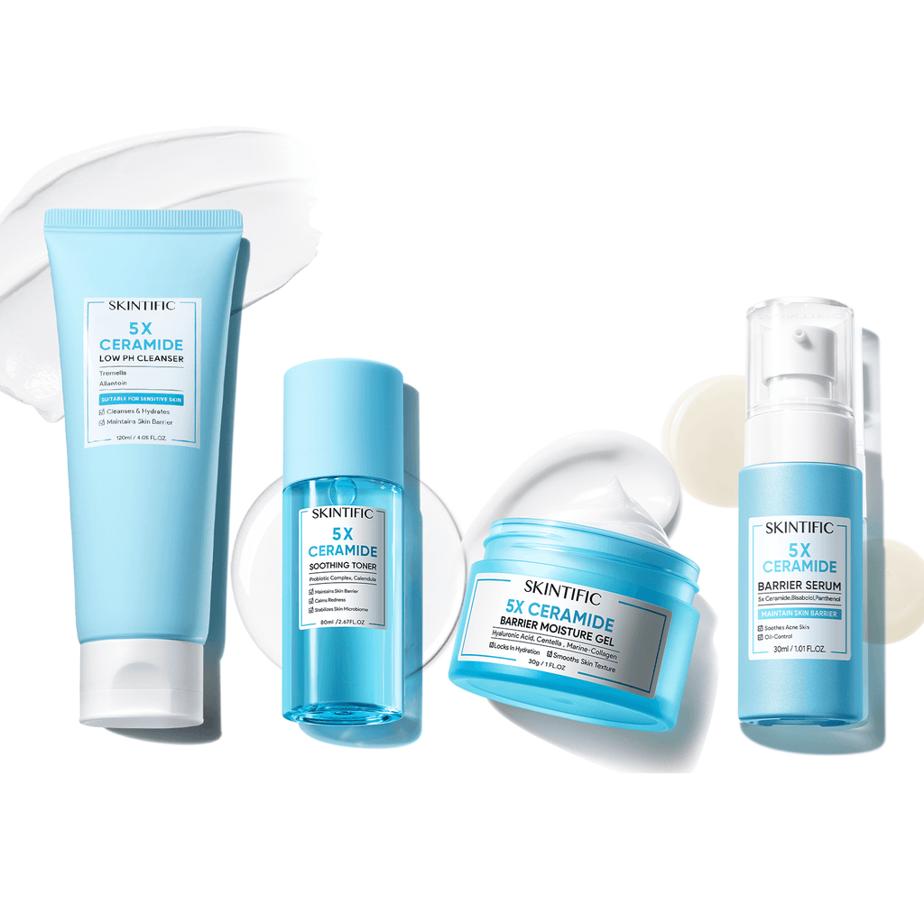 Ceramide Barrier Repair Set 4pcs Hydrating Daily Routine for