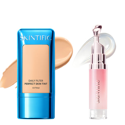 Daily Skin Tint & Peptide Brightening Lip Serum Set