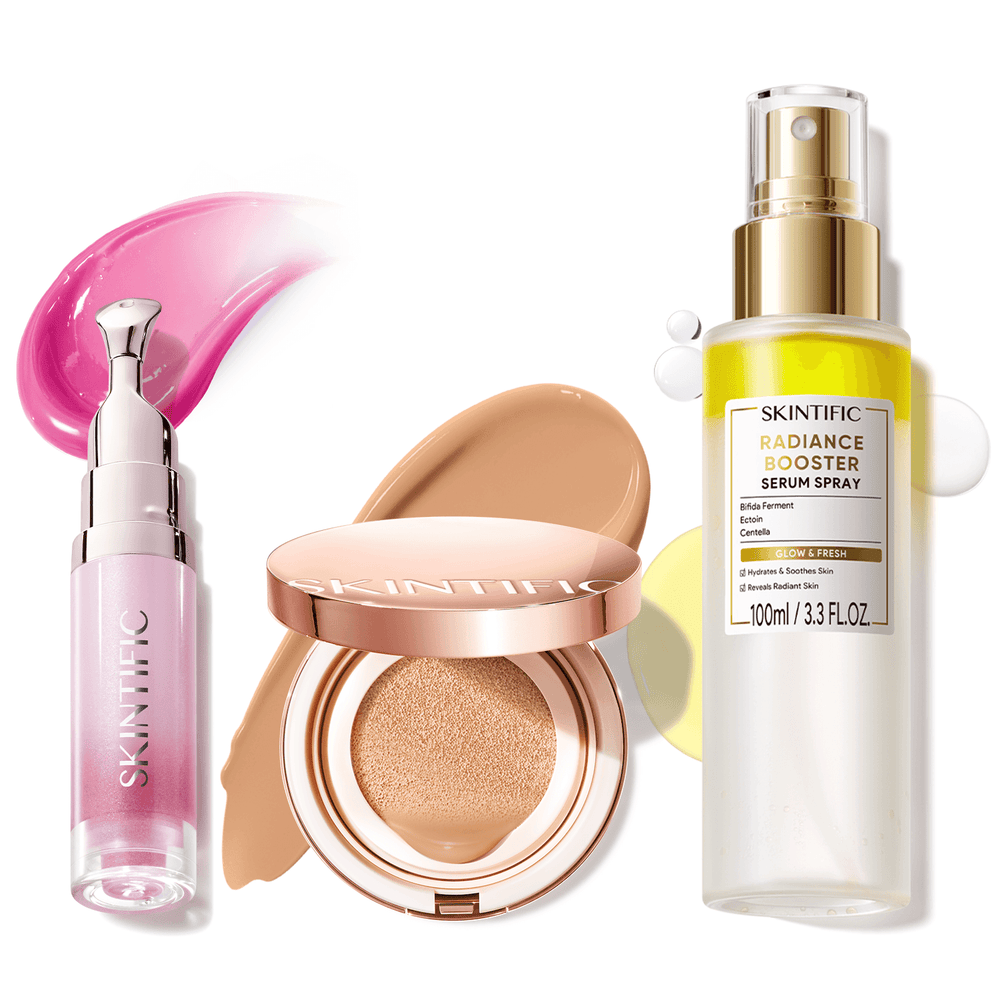12-Hour Long-Lasting Cushion, Serum Spray & Lip Serum Set
