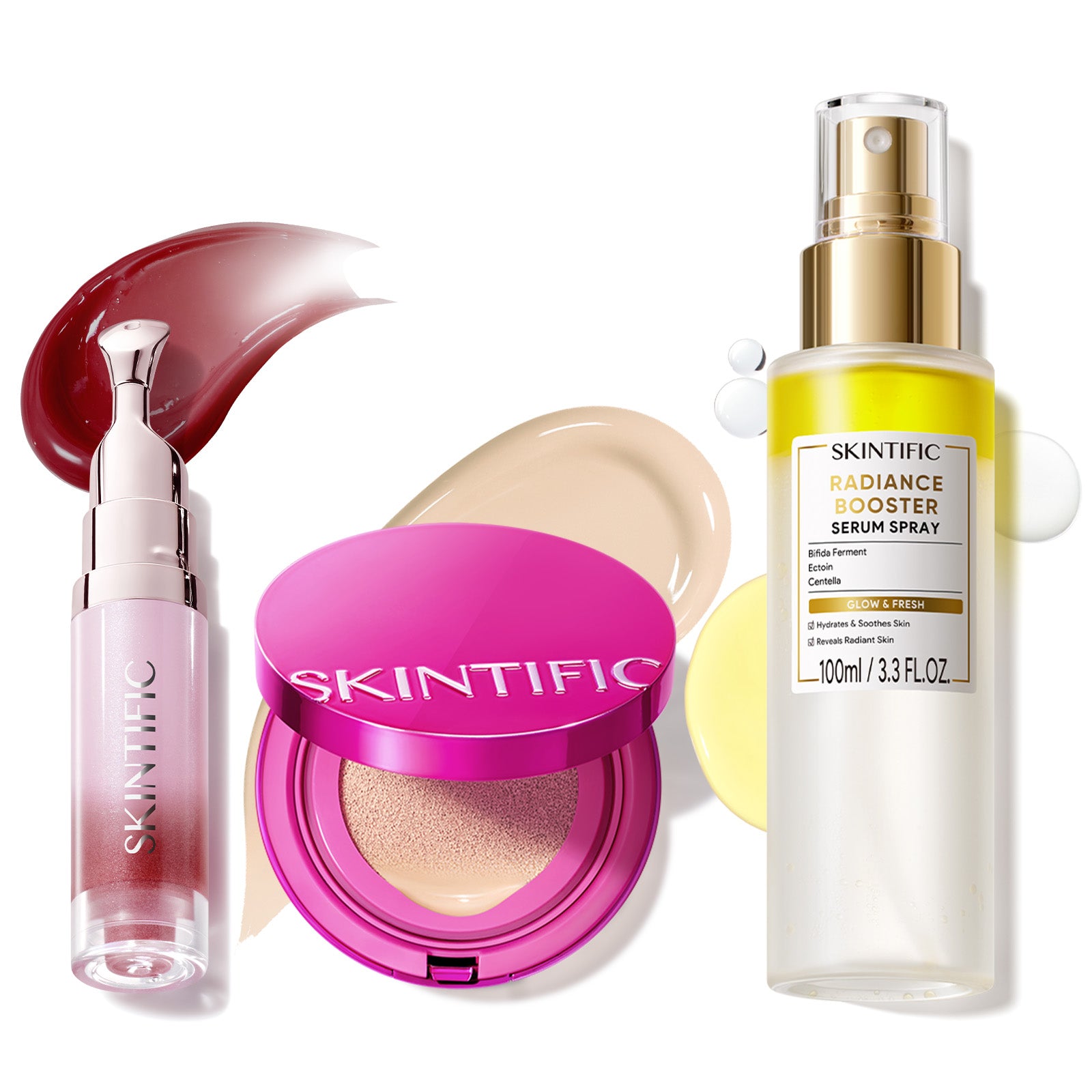 Glow Makeup Set with Cushion, Face Mist & Lip Serum