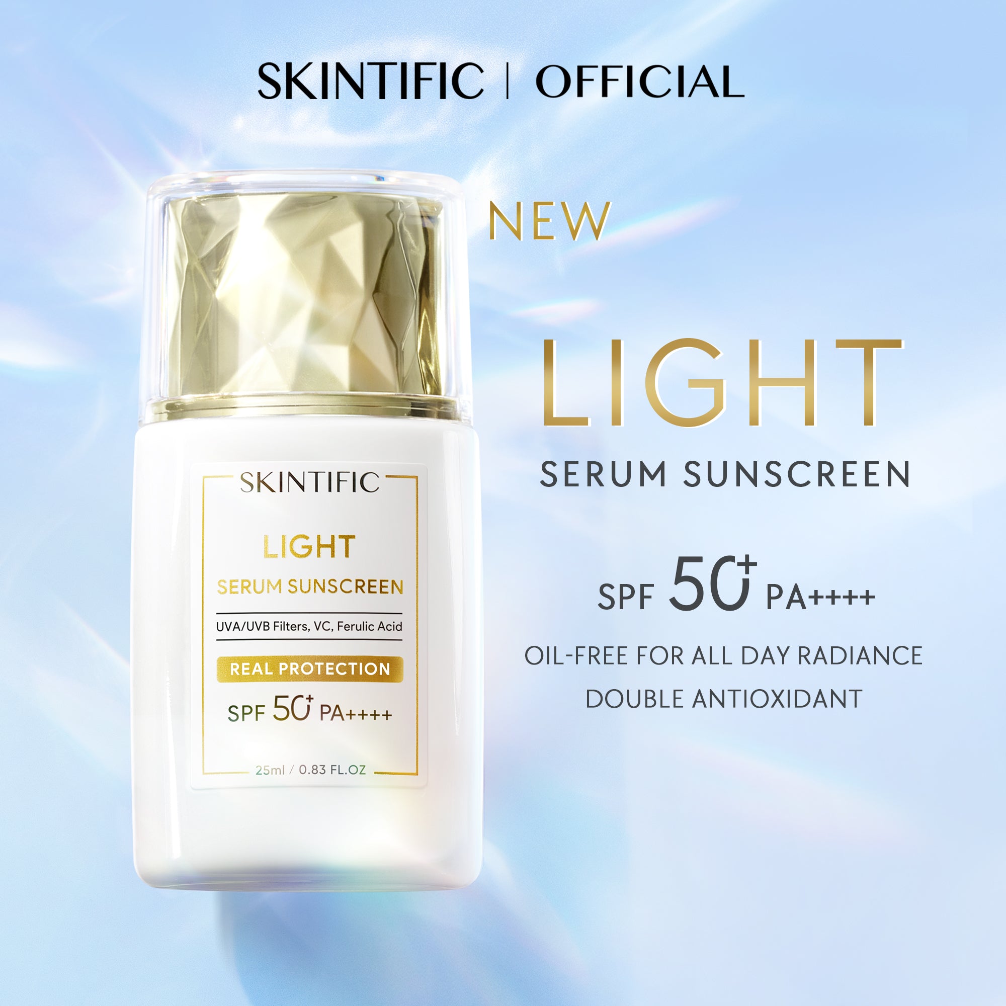 Lightweight SPF 50 Sunscreen for Oily & Sensitive Skin Vitamin C