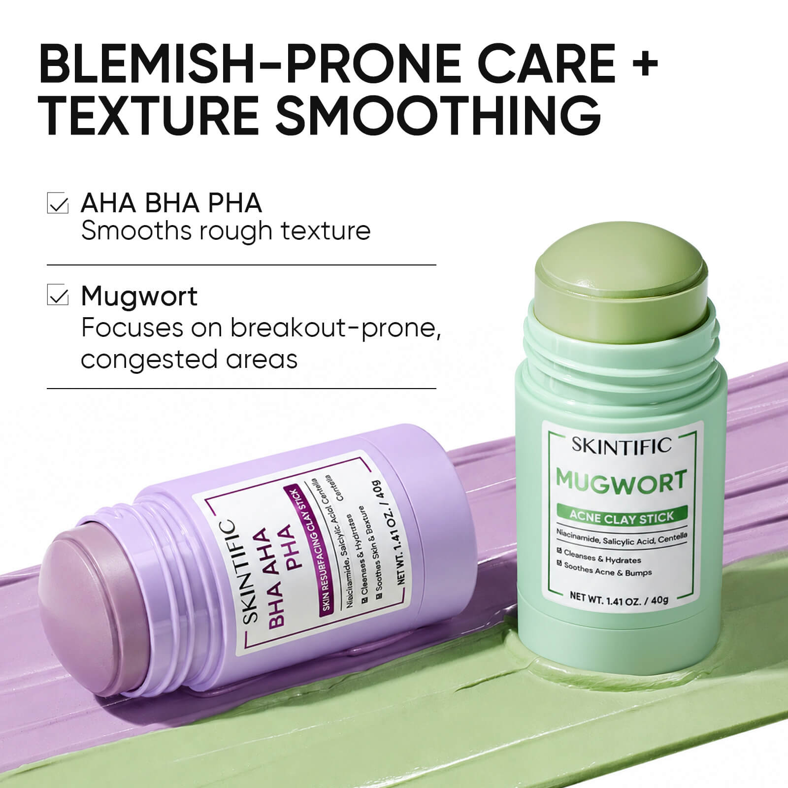 AHA BHA PHA Skin Resurfacing Clay Stick