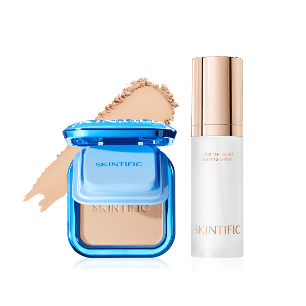 Powder Foundation & Setting Spray Makeup Set